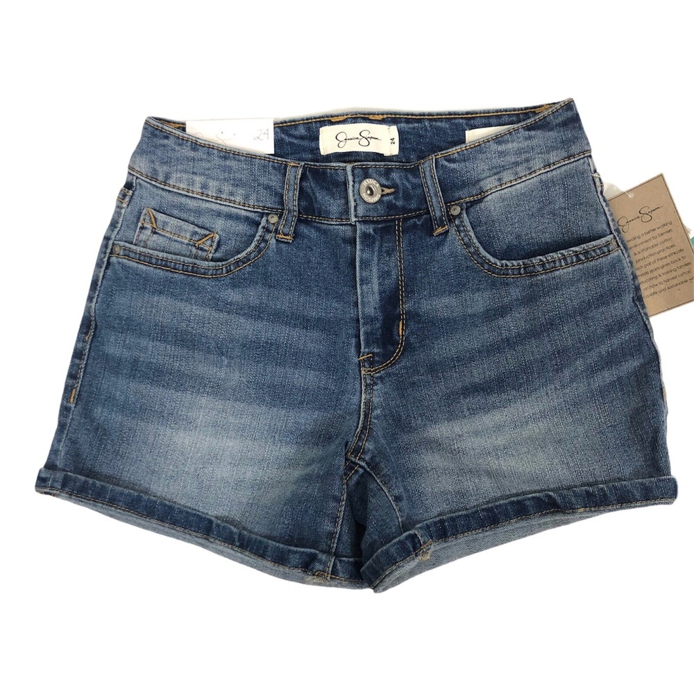 Jessica Simpson Women's Juniors Size 24 (24.25 X 3.5) Forever Rolled Jean Shorts
